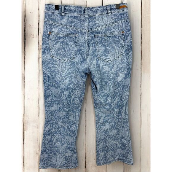 Anthropologie Pilcro Paisley Floral Printed High Rise Trouser Bootcut Buttonfly - Picture 5 of 14